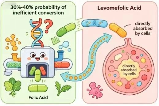 The reason for using Levomefolic Acid directly The reason for using Levomefolic Acid directly